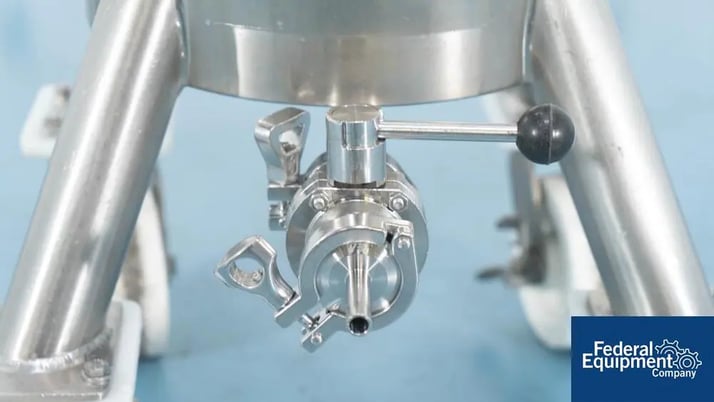 10 gallon Feldmeier, Mixing Tank, Stainless Steel, w/Impeller Shaft - Image 5