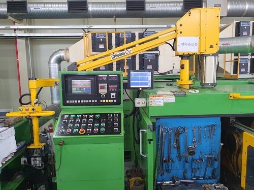 1.29" x 11.81" Hyodong #HBP-633L, 6-die parts former, 82 PPM, 132 KW - Image 9