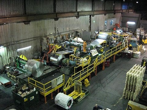 60" x .135" Cincinnati / Herr Voss slitting line, 50000 lb., L to R - Image 1