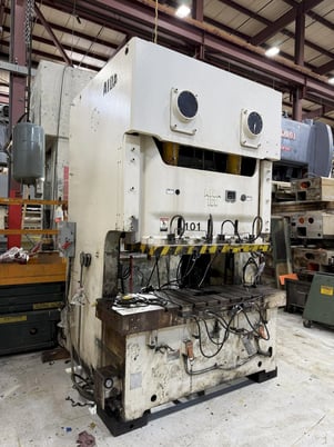 176 Ton, Aida #NC2-160(1), double crank gap mechanical press, 5.12" stroke, 18.4" Shut Height, 3.9"motorized - Image 2