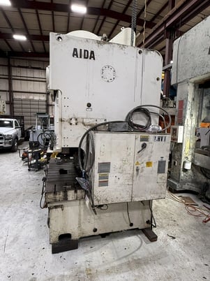 176 Ton, Aida #NC2-160(1), double crank gap mechanical press, 5.12" stroke, 18.4" Shut Height, 3.9"motorized - Image 7