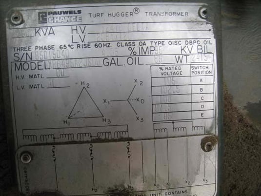 300 kVA, 12470 DELTA Primary, 208/120 WYE Secondary, Pauwels, Radial Feed, Dead Front Pad-Mount - Image 1