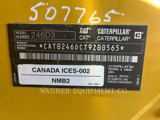 Cat 246D3, Skid Steer Loader, 265 hours, S/N: T9Z00565, 2023 - Image 6