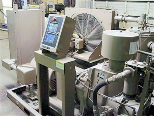 125 psi, Compair / Leroi #WM125SS-IIA, rotary screw air compressor, 125 HP, 2001 - Image 1