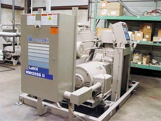 125 psi, Compair / Leroi #WM125SS-IIA, rotary screw air compressor, 125 HP, 2001 - Image 3