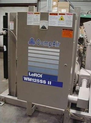 125 psi, Compair / Leroi #WM125SS-IIA, rotary screw air compressor, 125 HP, 2001 - Image 4