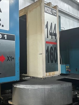 Phoenix #VTC-144/160, CNC vertical boring mill, Fanuc 18i, 144" table diameter, 1601" swing, 42" under rail - Image 2