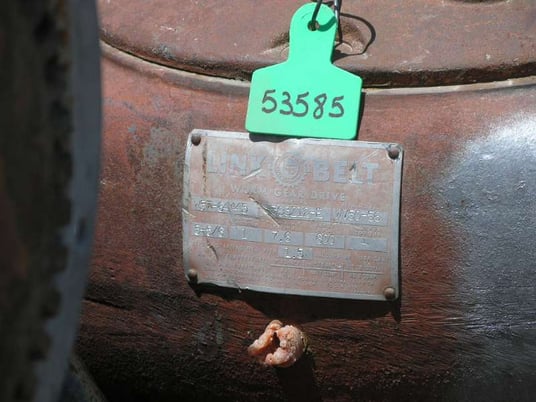 7.6 HP @ 600/103 RPM, Link-Belt #WV50-56, Worm Gearbox, 5.83:1 Ratio, 1.0 service factor - Image 2