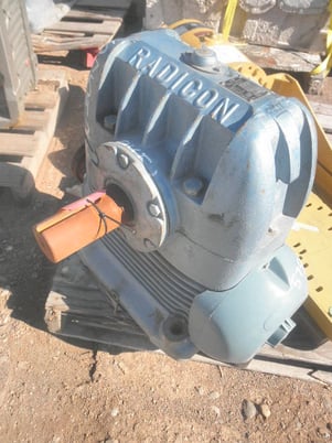 45 HP @ 1450/37.5 RPM, Radicon #AU800-8, Worm Gear Reducer Gearbox, 40:1 Ratio, 34 kW - Image 1