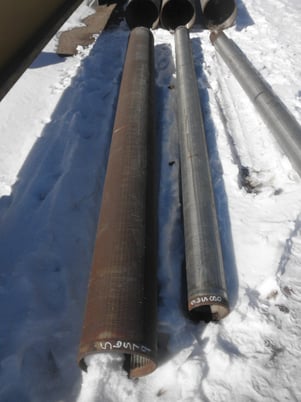 10" x 123.5" Stainless Steel Wire Well Screen, 1/32" outside & 1/2" inside Screen width - Image 1