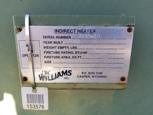 J.width Williams, Horizontal Test Separator, 30" outside dimension x 10', 1200 psi @ 200 F, 1.125" shell & - Image 3