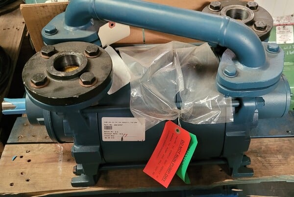 50 -150 CFM, Travaini #TRHE-40-190, 2-stage liquid ring vacuum pump, 10 HP, 1750 RPM, 230/460 V., new - Image 1