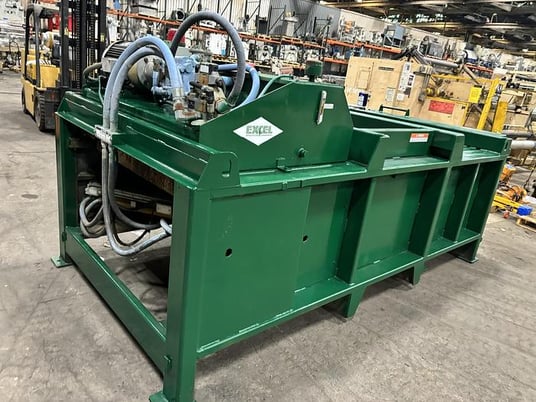 Excel #EX-60, closed door dual cylinder baler, (2) 6" cyinders, 20 HP - Image 4