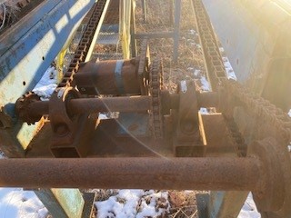 Cstom Built Heavy Duty Scragg Deck, C55B rooftop chain, 3'-7' legs, 33' long, 30" wide, 24' catwalk - Image 3