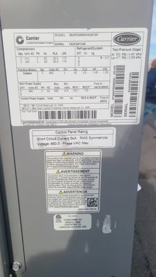 80 Ton, Carrier #38APDO0806HA28120 Gemini Select, DX Condenser Split System, R-410A 460v 3ph (Low Usage), 2020 - Image 5