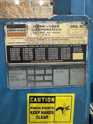 54" x .075" Herr Voss #66/1.687-19/7-6-HI-RH Leveler, Stainless Steel, Right to Left Flow - Image 2