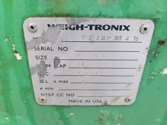 140000 lb. Avery Weigh Tronix #BMS-3010, 30' - 70' truck scale - Image 6