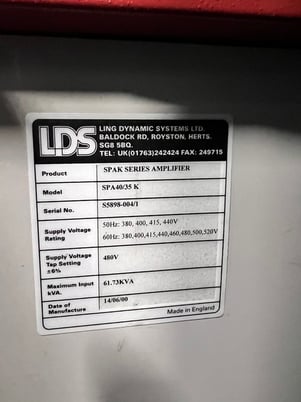 8 KIP LDS (Bruel & Kjaer) #V875-440, Vibration System with AGREE Chamber - Image 3