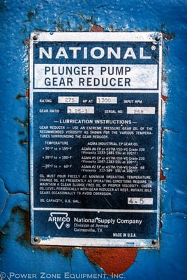 275 HP @ 1300 RPM, National #J-200, Parallel Shaft Gear Reducer Gearbox, 400 RPM output, 3.25:1 Ratio - Image 3