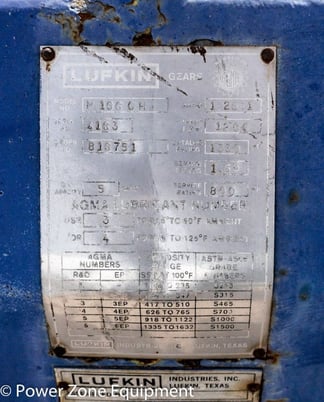 1330 HP @ 1200 RPM, Lufkin #M106CH, Parallel Shaft Gearbox, 1440 RPM output, 1.20 :1 Ratio, 1.66 service - Image 5