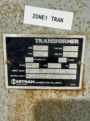 80 KVA 480 Primary, 210 Secondary, Hitran #AR0177, S/N 20073 - Image 3