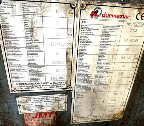 Durma/JMT #IW165/300, dual cylinder, 181. ton plate shear - section & bar shear - punch  angle shear - notcher - Image 8