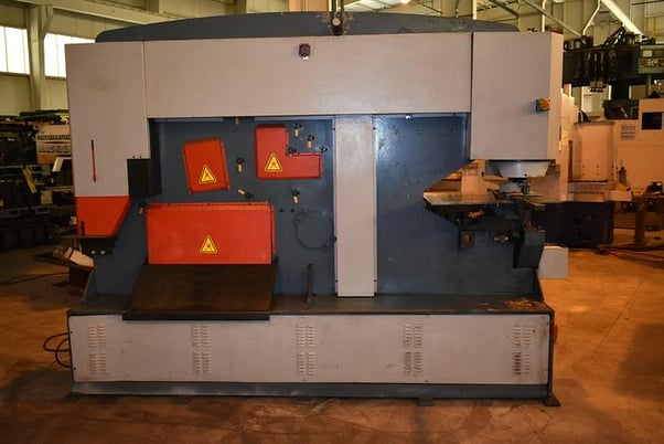 Durma/JMT #IW165/300, dual cylinder, 181. ton plate shear - section & bar shear - punch  angle shear - notcher - Image 10