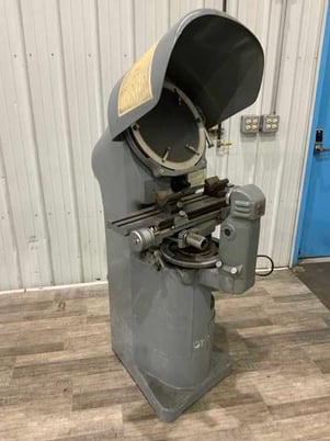 14" Jones & Lamson #PC-14A, optical comparator, 30" x6" table area, power elevation, 2-Axis digital read out - Image 1