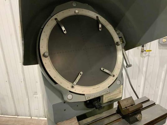 14" Jones & Lamson #PC-14A, optical comparator, 30" x6" table area, power elevation, 2-Axis digital read out - Image 3