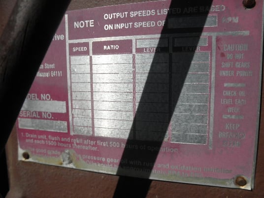 25 HP 1800 RPM Turner Unidrive, Variable Speed Transmission - Image 6