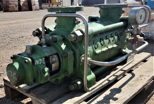 644 GPM @ 2352' TDH, Sulzer Bingham #MB-80-230/7, Centrifugal Pump, Horz., BB4, 7-Stage, 6" suction, 3" - Image 7