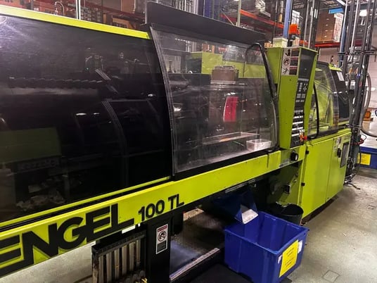 100 Ton, 3.2 oz., Engel #ES330/100TL-V, horizontal injection molding machine, CC90 Control, 2002 - Image 1