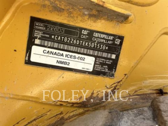 Cat 226D3, Skid Steer Loader, 1014 hours, S/N: EK501530, 2022 - Image 6