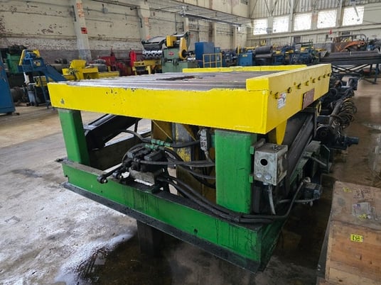 10000 lb. x 70 outside dimension Braner, downlayer, 54" floor to top of rolls, twin hydraulic cylinders (6" - Image 4