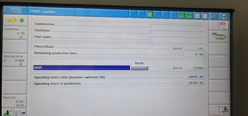 730 Ton, 25.4/12.6 oz., Krauss Maffei #KM650/2000/750CX/Z, 2 shot horizontal injection molding machine, 2013 - Image 8