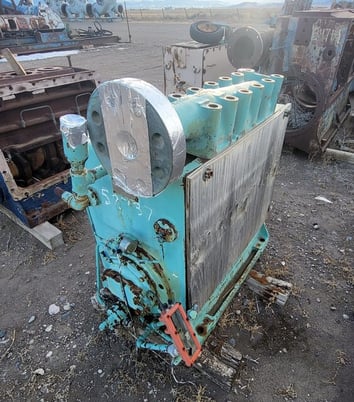 Ajax #T-150-M, Triplex Production Pump Power End Frame Only, 73 GPM @ 3155 psi, 5" stroke, 150 HP, 360 RPM - Image 1