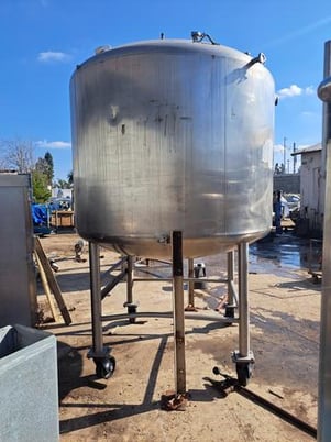 1000 gallon Walker, vertical 316 Stainless Steel tank, fully jacketed, 50 psi, 72" dia. x 60" straight side - Image 2