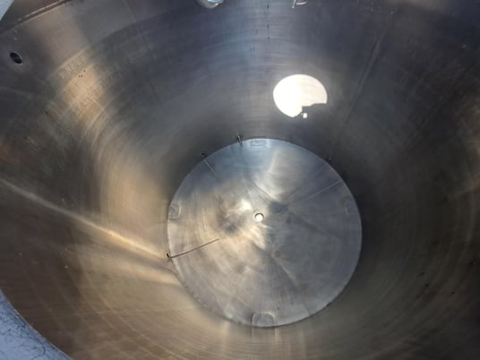 1000 gallon Walker, vertical 316 Stainless Steel tank, fully jacketed, 50 psi, 72" dia. x 60" straight side - Image 6