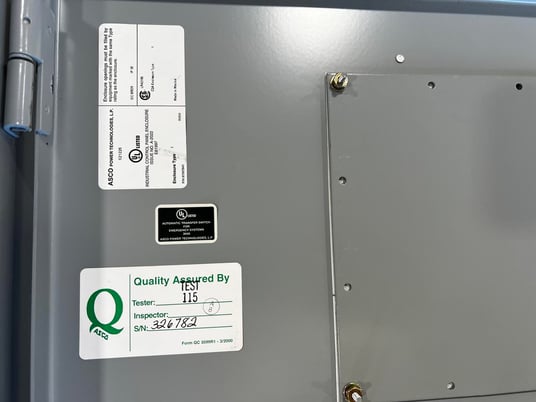 260 Amp. Asco #Series-7000, automatic transfer switch, 480 Volts, 3-phase, 3-poles wires, Nema 1 - Image 7