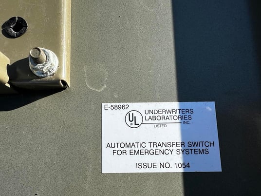 225 Amp. Kohler #K-164341-225, automatic transfer switch, 240 Volts, 3-phase, 4-wires, 3-poles, Nema 1, 1995 - Image 9