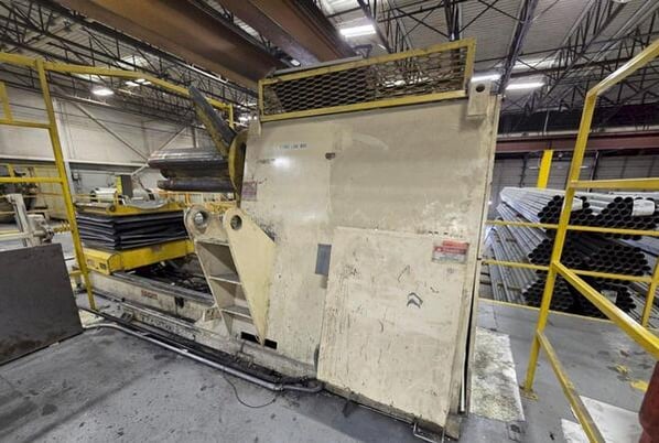 20000 lb. Coe Press Equipment #CPR-20048, motorized coil reel w/coil car, 48" width, 72" outside dimensions - Image 1