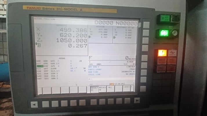 Toyoda #FH-630, CNC horizontal machining center, 40 automatic tool changer, 39.3" X, 31.5" Y, 33.4" Z, 7000 - Image 4