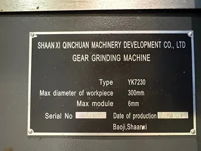 QCMT #YK7230, CNC generating worm wheel gear grinder, Siemens 840D Control, 2013 - Image 9