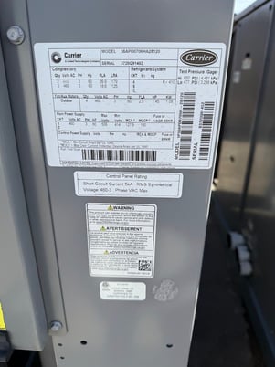 70 Ton, Carrier Gemini Select #385APD070, DX Condenser, Split System, R-410A 460v 3ph (Low Usage), 2020 - Image 4
