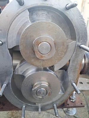 90 GPM, Waukesha #060, 316 Stainless Steel positive displacement pump, 3 HP, 2.5" inlet/outlet - Image 5