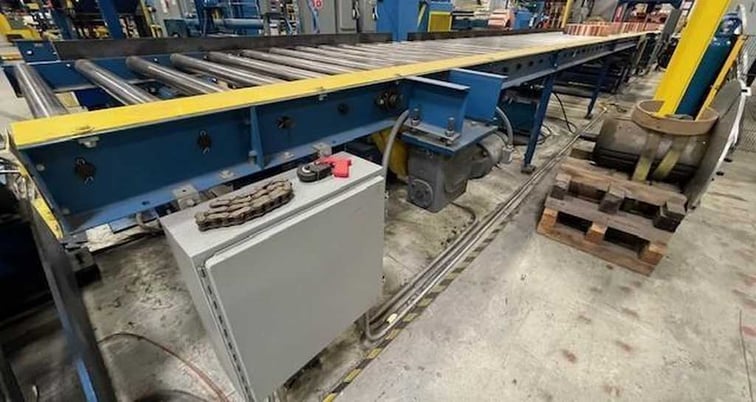 K & S, powered rol k & s conveyor, 6,000#, 3 sections, (1) - 11' L x 64" width, (2) - 10' L x 64" width, 3.5" - Image 4