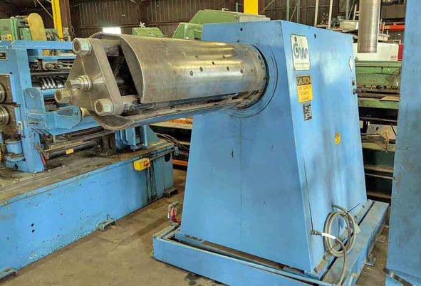 24" x 5" Ruesch, Slitting Line, Model 300, Steel Stripper Rings, Entry/Exit Coil Cars, Tension Stand. - Image 1