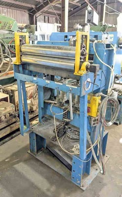 24" x 5" Ruesch, Slitting Line, Model 300, Steel Stripper Rings, Entry/Exit Coil Cars, Tension Stand. - Image 5