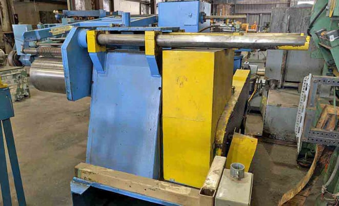 24" x 5" Ruesch, Slitting Line, Model 300, Steel Stripper Rings, Entry/Exit Coil Cars, Tension Stand. - Image 8
