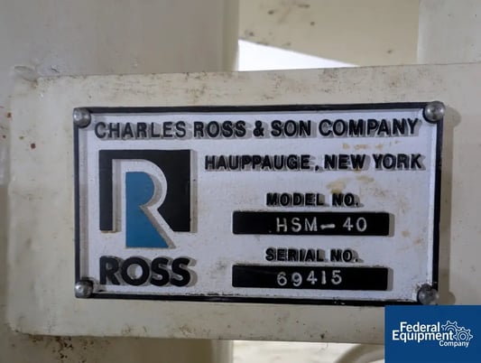 40 gallon Ross #HSM-40, double helical vacuum mixer, Stainless Steel, jacketed mixing can - Image 2
